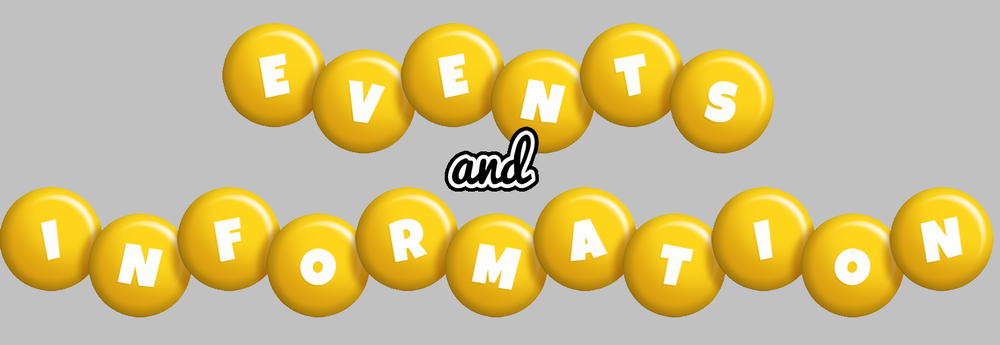 clipart of the words events and information