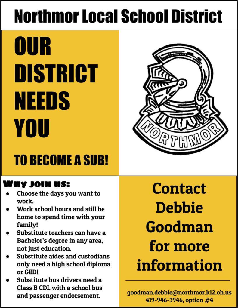 Our District Needs You to Become a Sub!