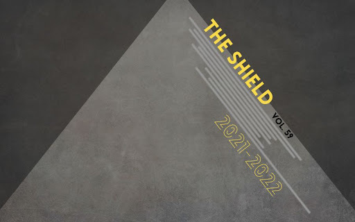 yearbook cover the shield vol 59 2021-2022